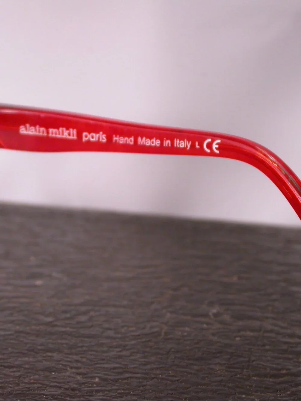 Alain Mikli Bright Red Swirl Stripe Stylish Eyeglasses Frames Hand Made in Italy